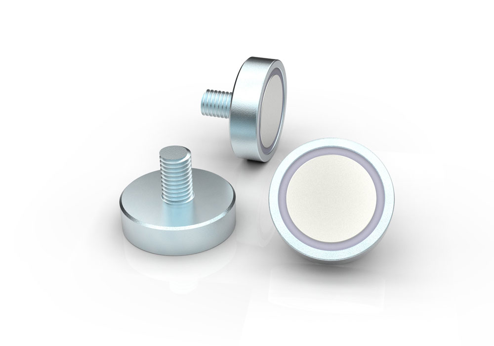 NdFeB Flat Pot Magnet with Threaded Stud